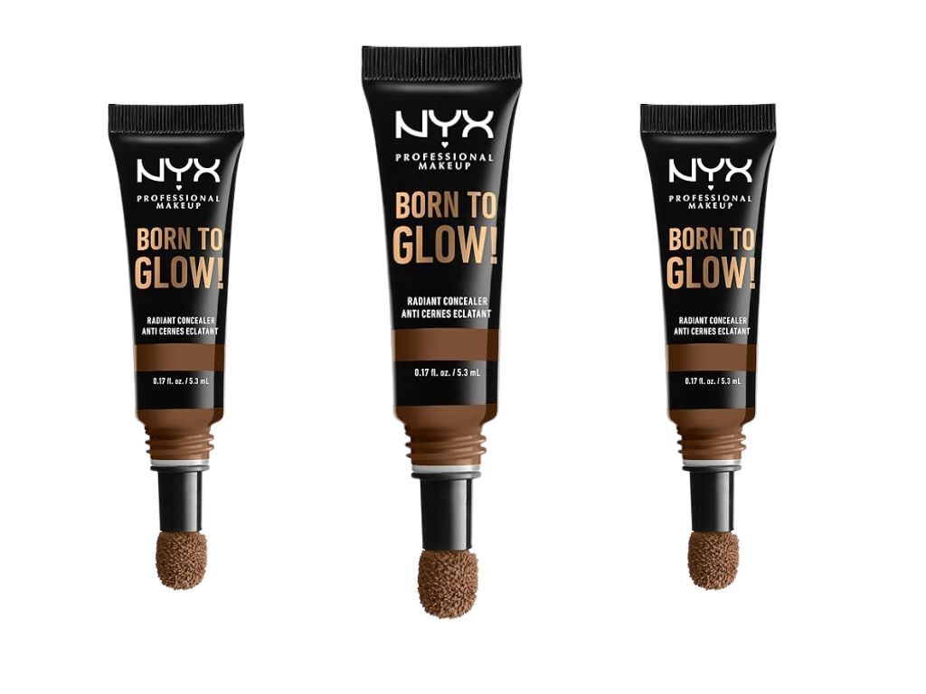 NYX Professional Born To Glow Radiant Concealer, Mocha bundle of 3