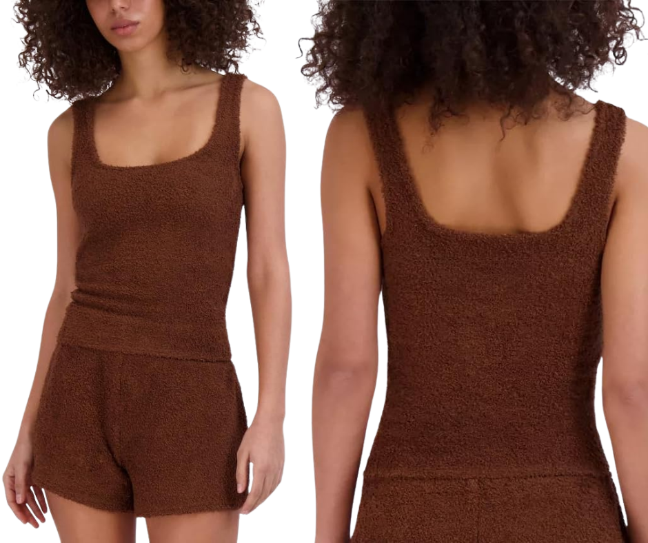 Steve Madden Women's Scoop-Neck Chenille Sleep Tank Top